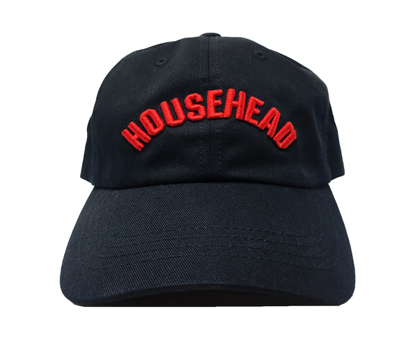 House Head Black and Red Dad Cap