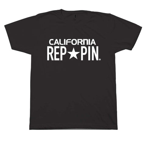 California Reppin Black and White T-Shirt