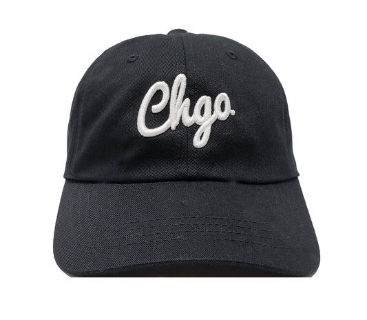 CHGO Black and White Dad Cap