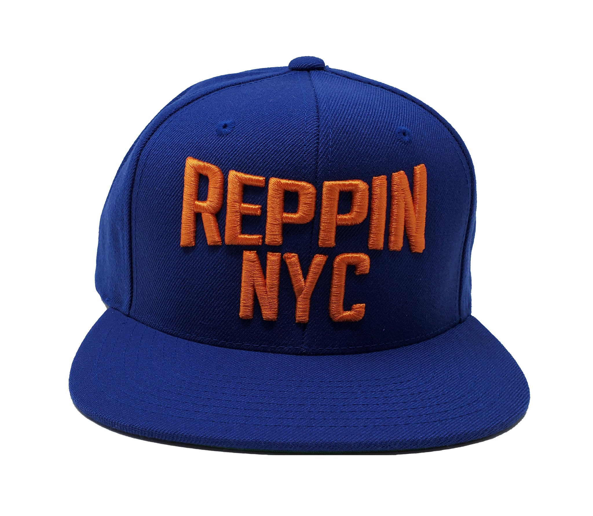 Reppin NYC Royal and Orange Snapback