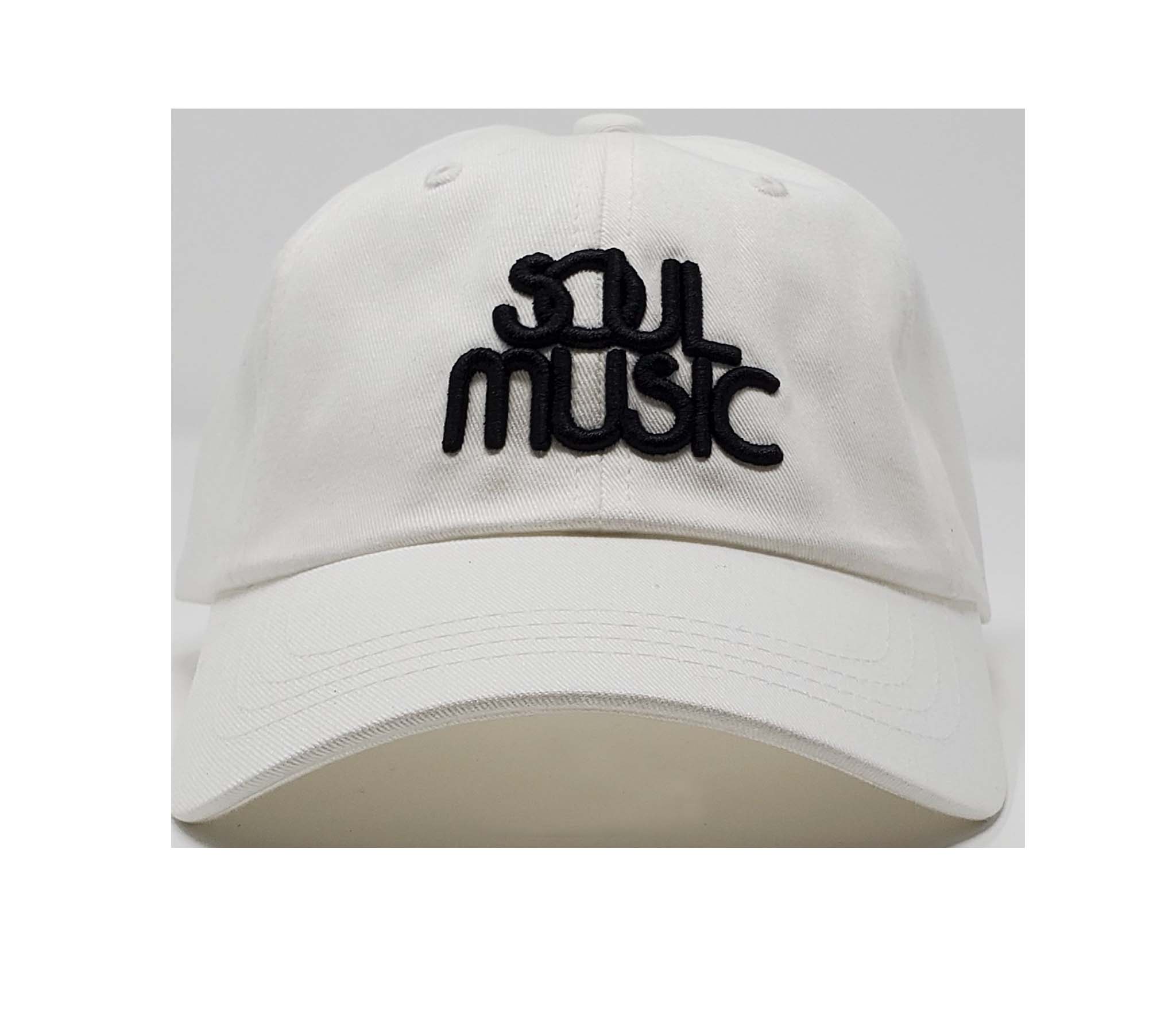 Soul Music White and Black Dad Cap