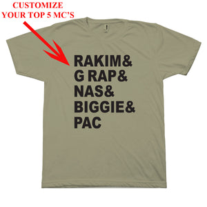 Customize your Top 5 T-Shirt